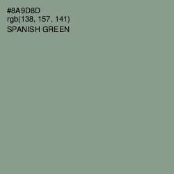 #8A9D8D - Spanish Green Color Image